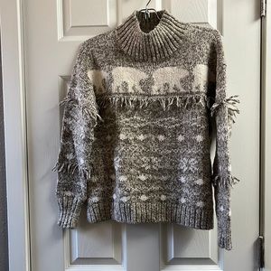 LOFT Polar Bear sweater XS white and gray